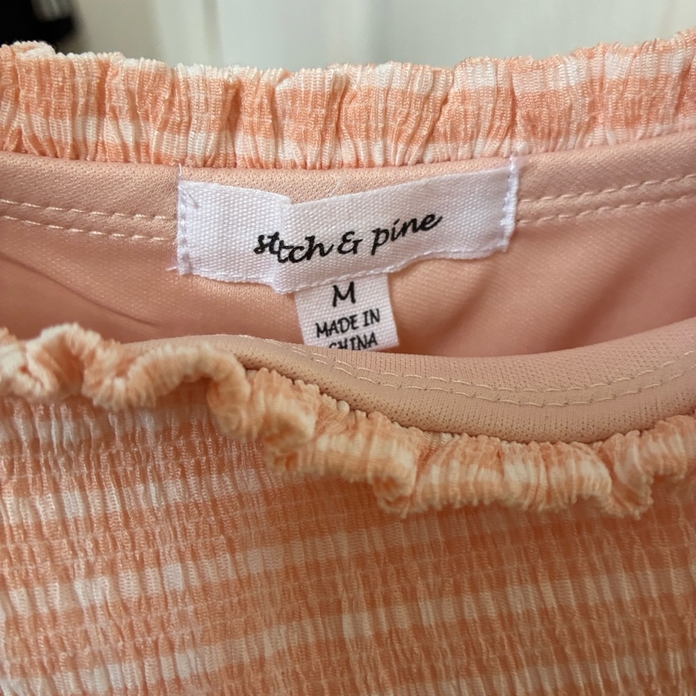 Peach Gingham Slip Dress - Picture 5 of 5